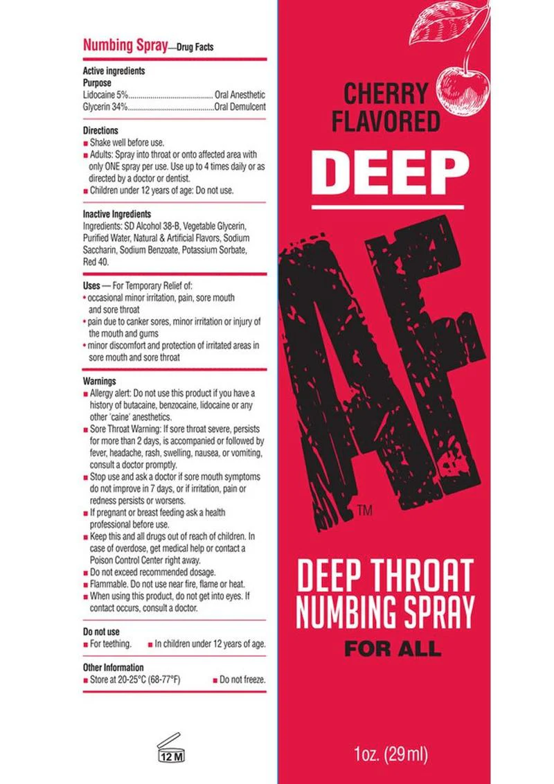 Deep AF Deep Throat Numbing Spray Cherry - Image 3