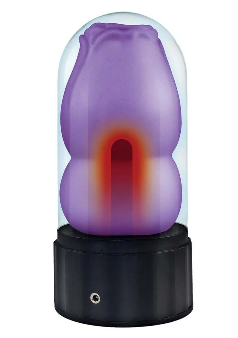 Delite Heated Rose Rechargeable Handheld Masturbator