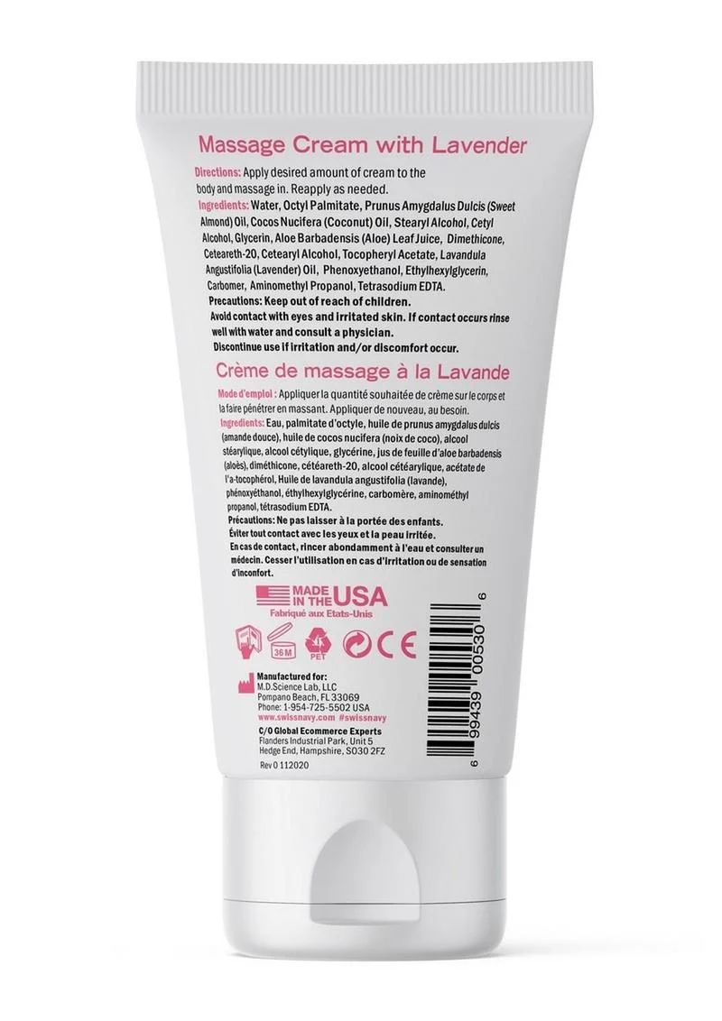 Desire by Swiss Navy Lavender Massage Cream - Image 2