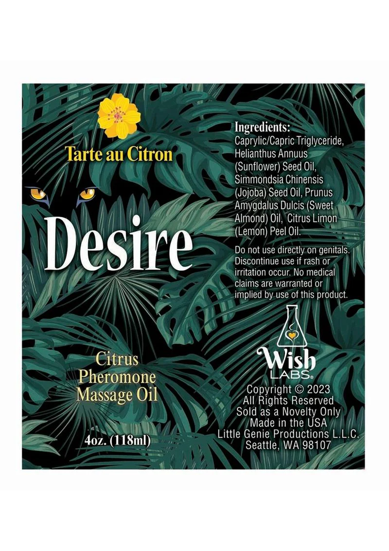 Desire Citrus Pheromone Massage Oil - Image 2