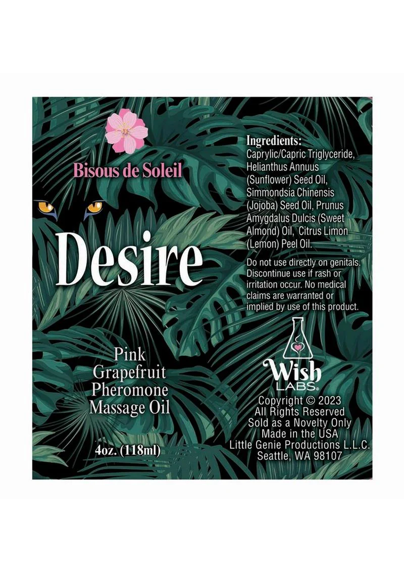 Desire Pink Grapefruit Pheromone Massage Oil - Image 2