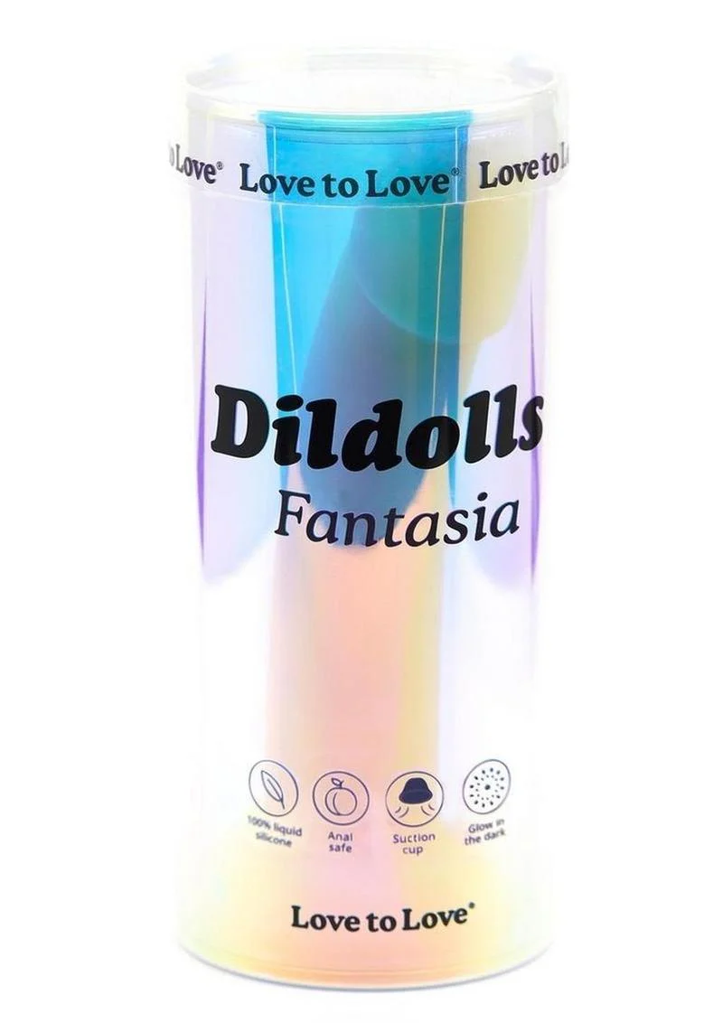 Dildolls Fantasia Silicone Dildo Glow in the Dark with Suction Cup - Image 4