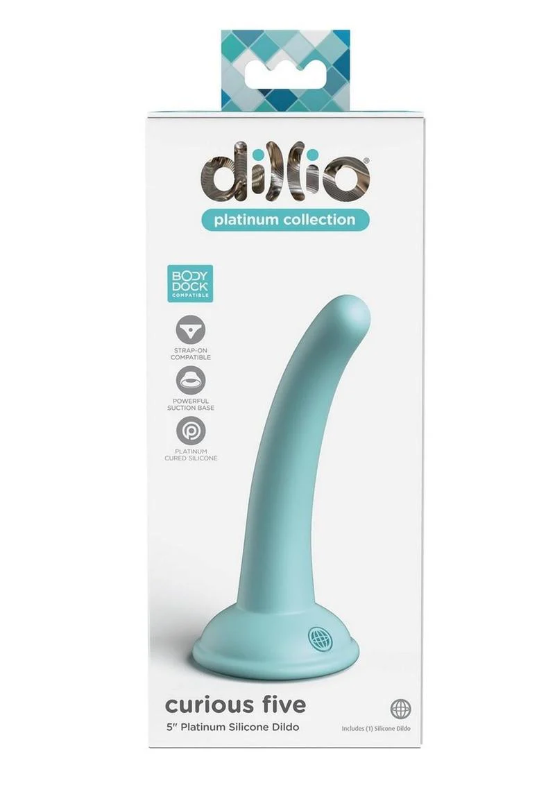 Dillio Platinum Curious Five Platinum Silicone Dildo - Image 5