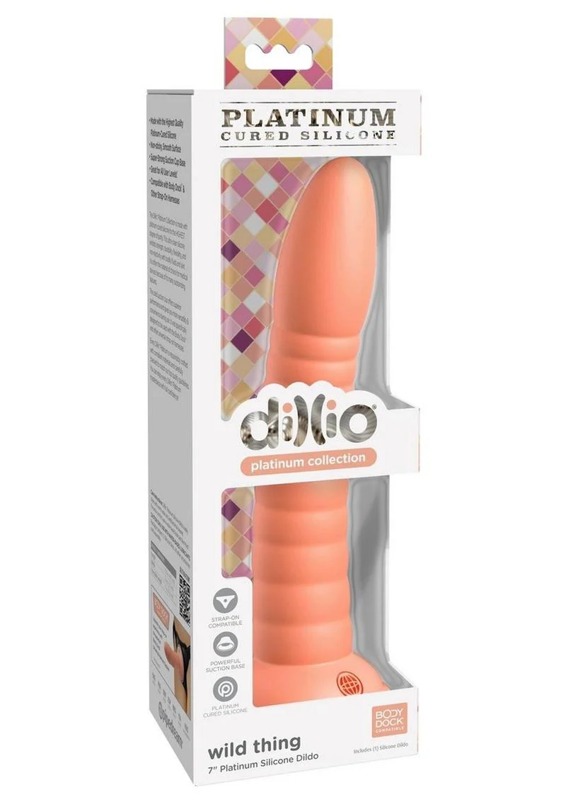 Dillio Platinum Wild Thing Ribbed Silicone Dildo - Image 5