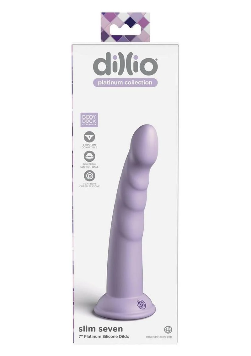 Dillio Slim Seven Lavender Silicone Dildo - Image 8
