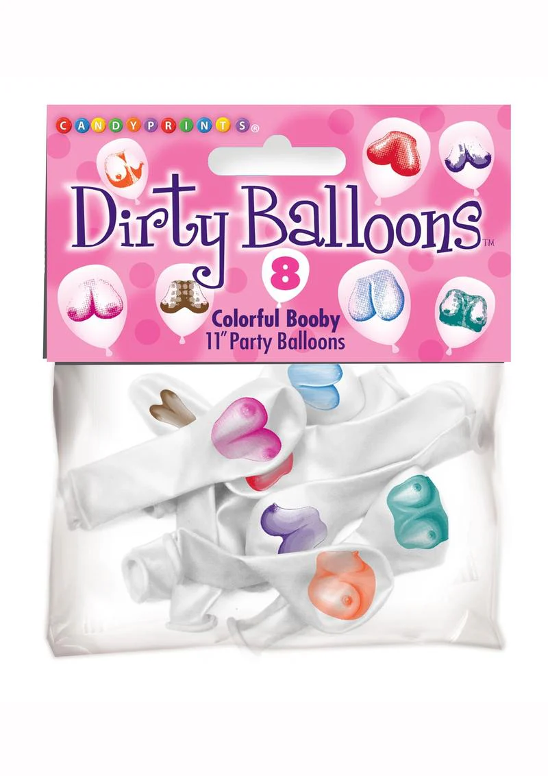 Dirty Balloons Mini Booby Party Balloons 8 Per Pack - Image 2