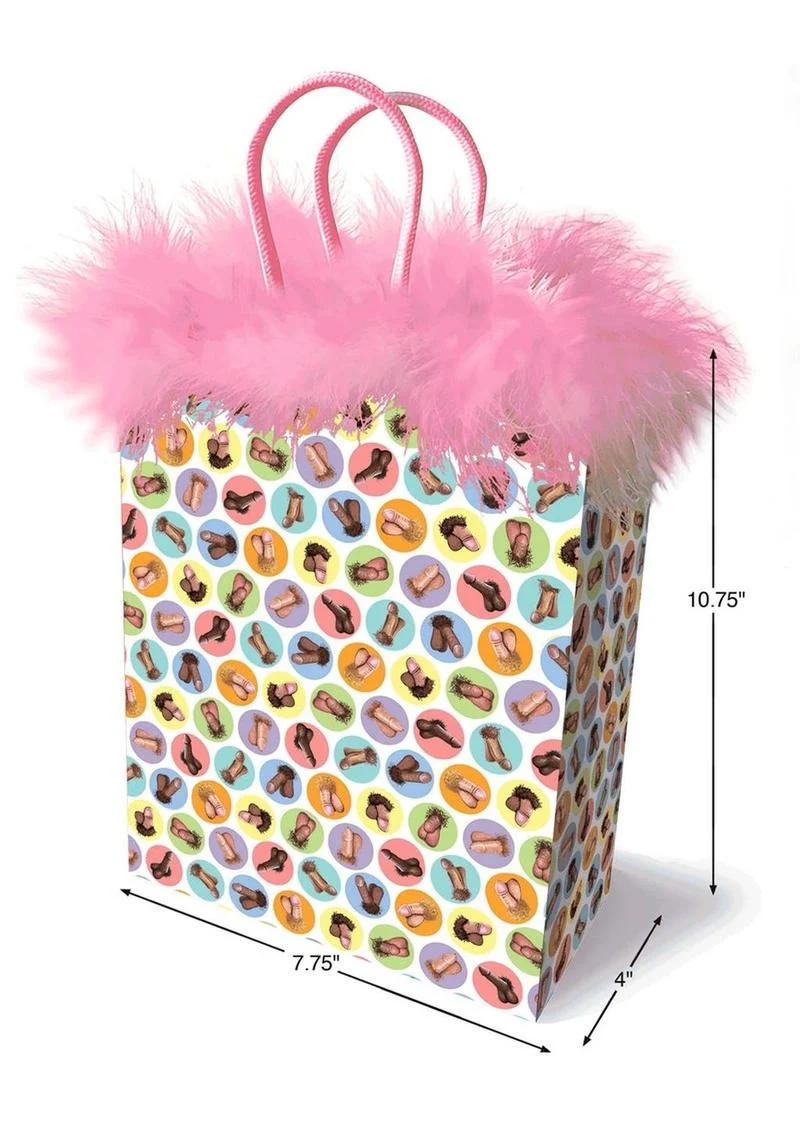 Dirty Mini Penis Gift Bag with Pink Feathers - Image 2