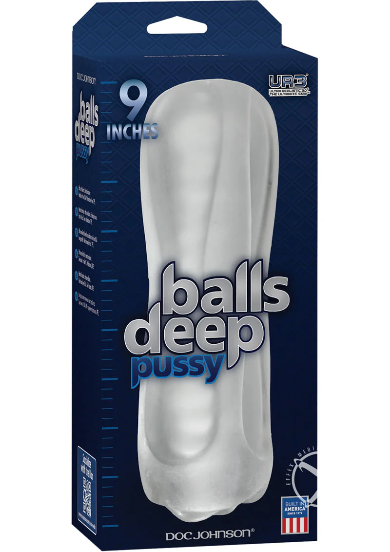 Doc Johnson Balls Deep UltraSkyn Masturbator Frosted Pussy - Image 3