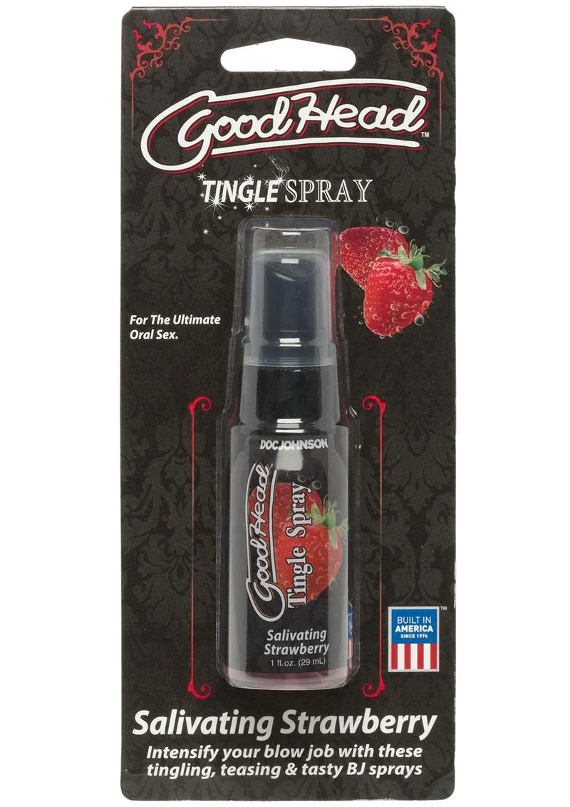 Doc Johnson GoodHead Salivating Strawberry Tingle Spray - Image 2