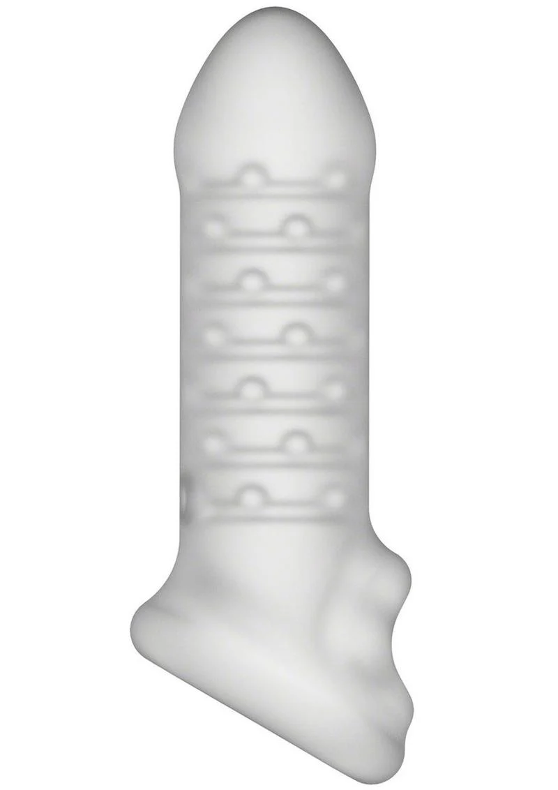 Doc Johnson Merci Jacked Up Thin Frosted Silicone Finger Extender - Image 2