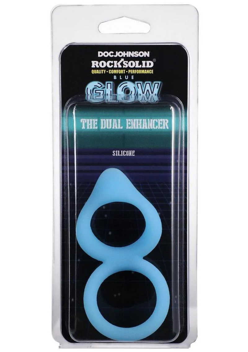 Doc Johnson Rock Solid Blue Glow The Dual Enhancer - Image 4