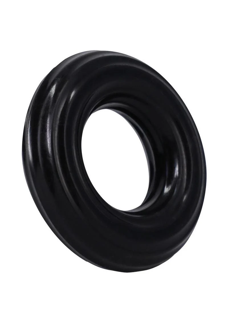 Doc Johnson Rock Solid The Ribbed Donut Cock Ring - Image 2