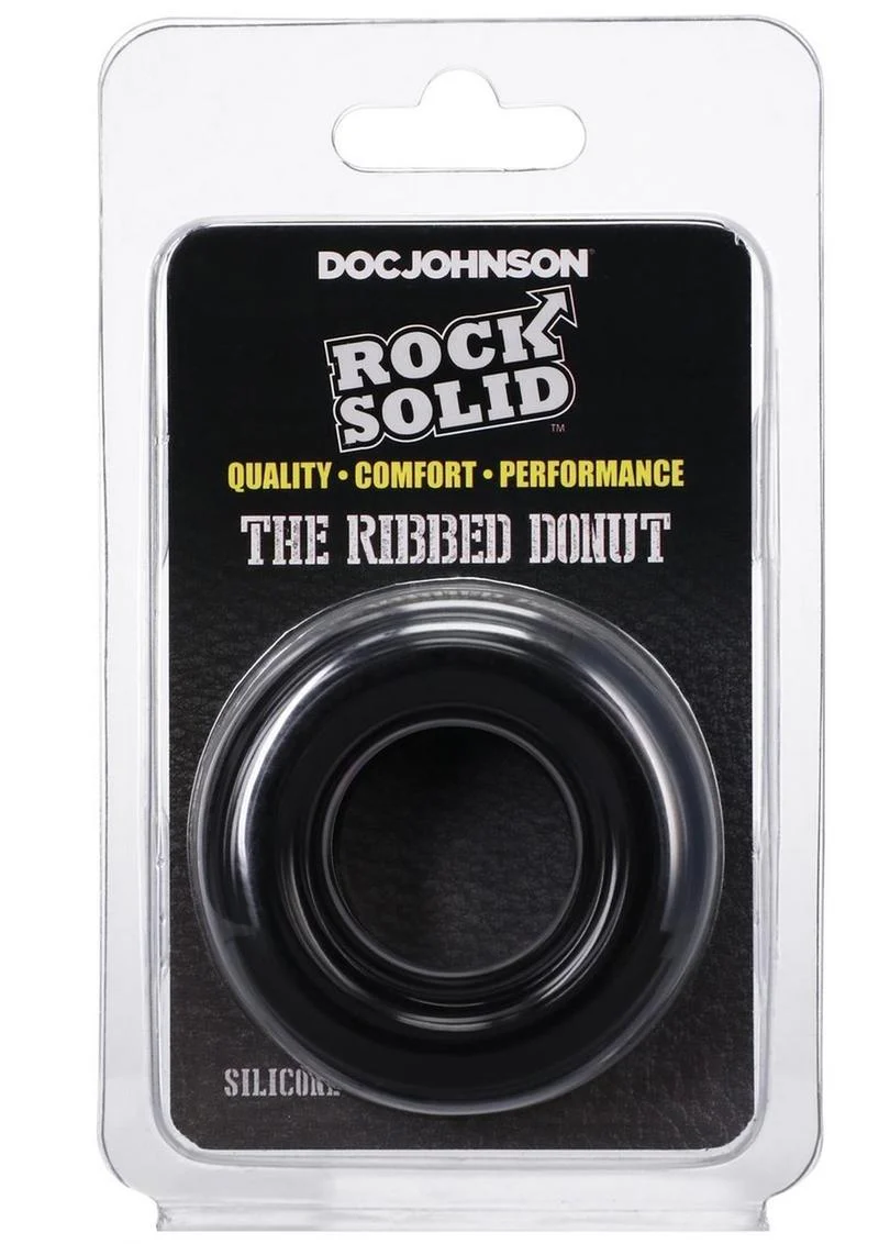 Doc Johnson Rock Solid The Ribbed Donut Cock Ring - Image 4