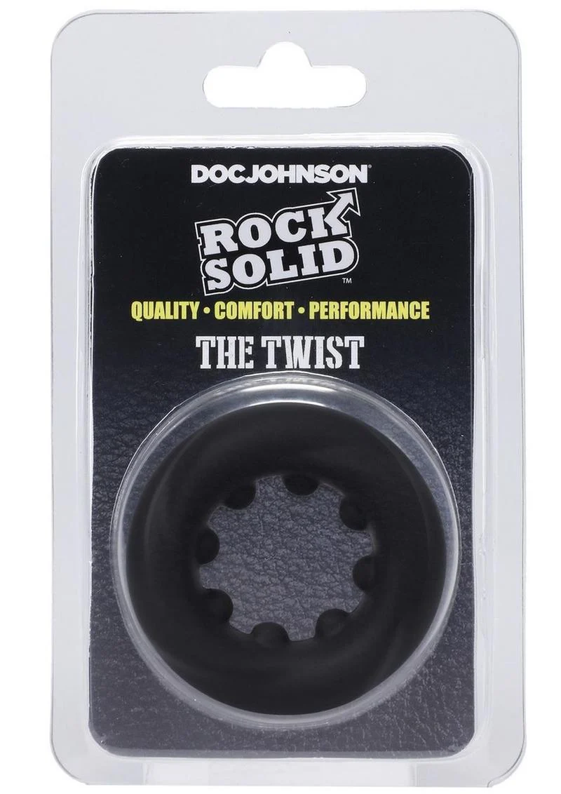 Doc Johnson Rock Solid The Twist Silicone Cock Ring - Image 4