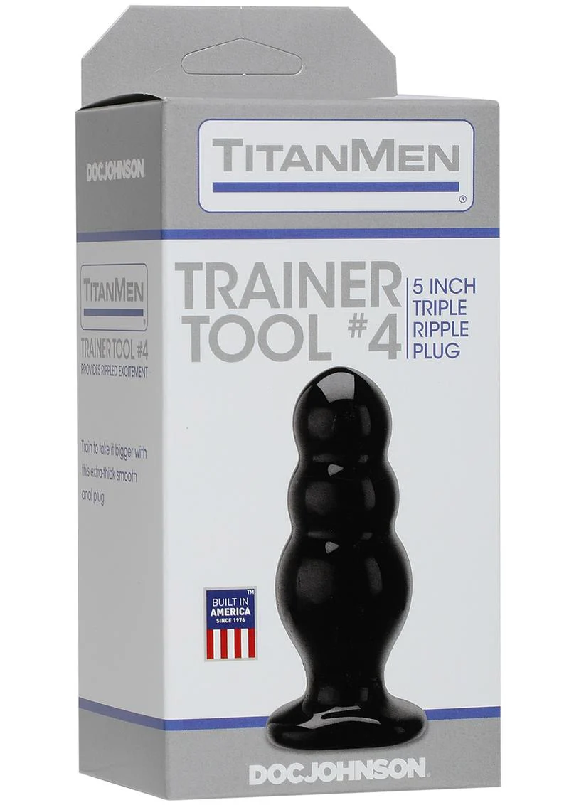 Doc Johnson TitanMen Trainer Tool #4 – 5 Inch Triple Ripple Plug - Image 2