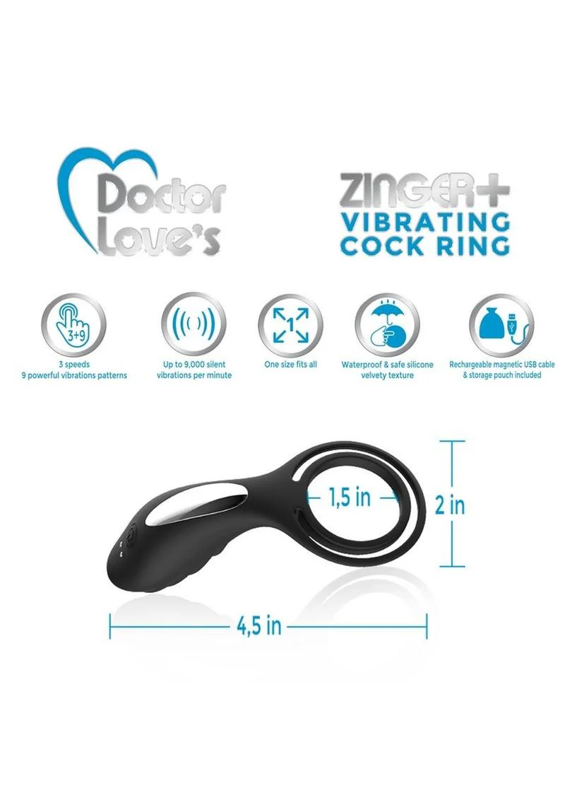 Doctor Loves Zinger Plus Silicone Vibrating Cock Ring - Image 3