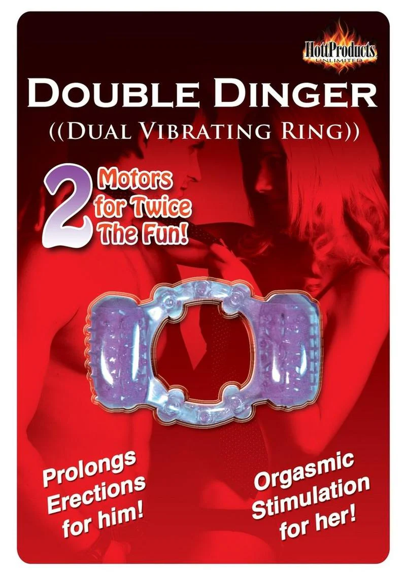 Double Dinger Dual Vibrating Motor Pleasure Ring - Image 2