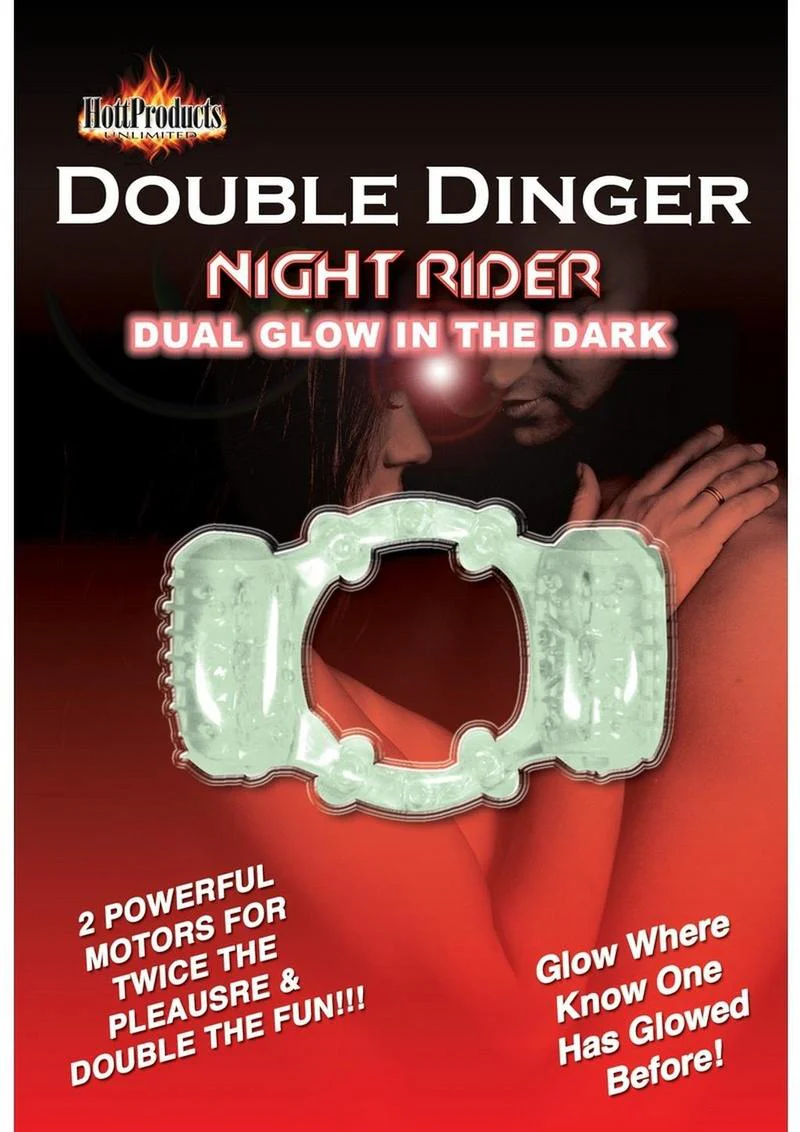 Double Dinger Night Rider Dual Vibrating Ring - Image 2