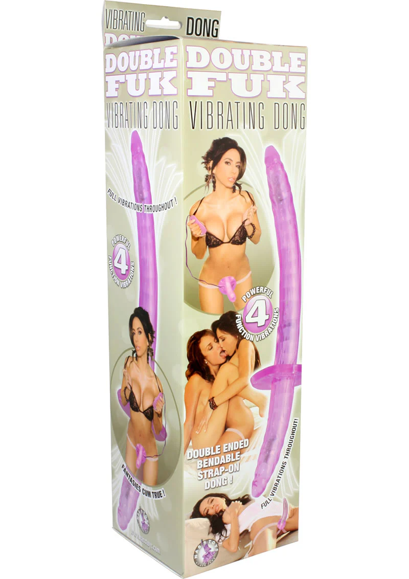 Double Fuk Vibrating Dong Dual Ended Strap On - Image 4