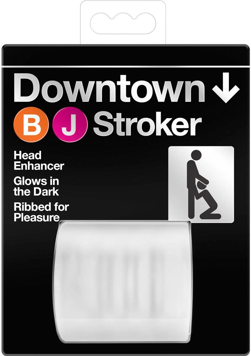 Downtown BJ Stroker Ribbed Head Enhancer Glows in the Dark - Image 2