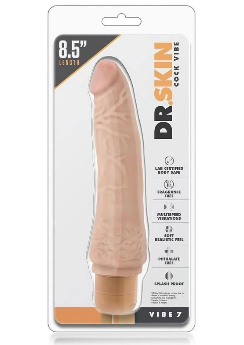 Dr. Skin Cock Vibe 7 Vibrating Dildo For Soft And Realistic Feel - Image 8