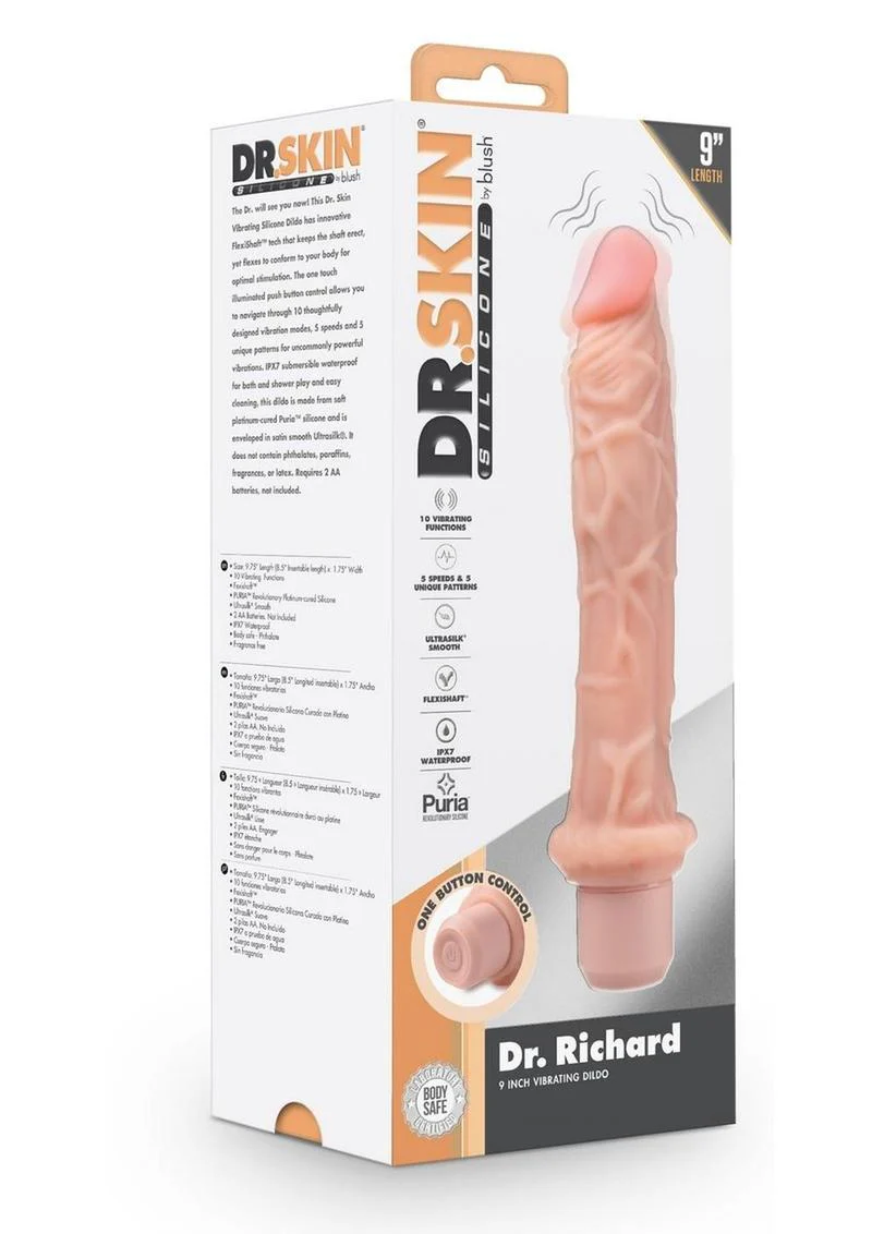 Dr. Skin Dr. James Vibrating Dildo with Wired Remote Control - Image 4