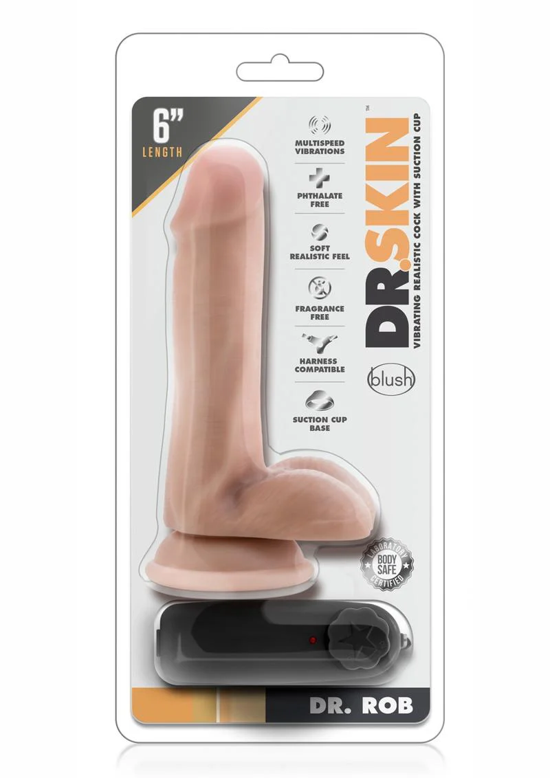 Dr. Skin Dr. Rob Vibrating Dildo With Suction Cup Base - Image 4