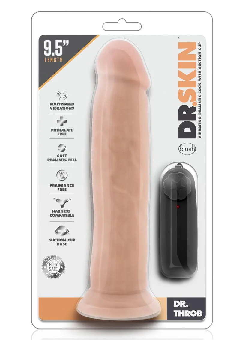 Dr. Skin Dr. Throb Vibrating Dildo with Remote Control - Image 12