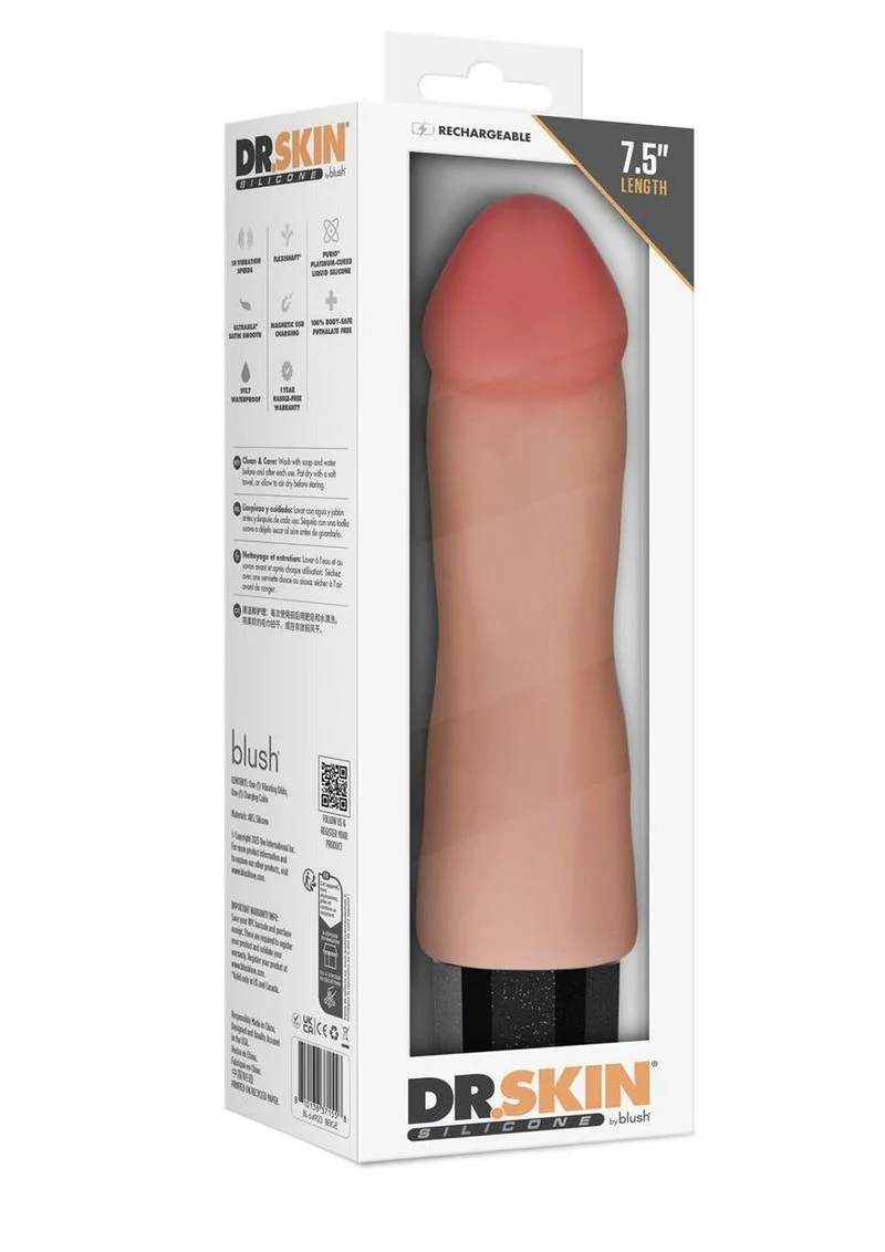 Dr. Skin Rechargeable Vibrating Dildo - Image 4
