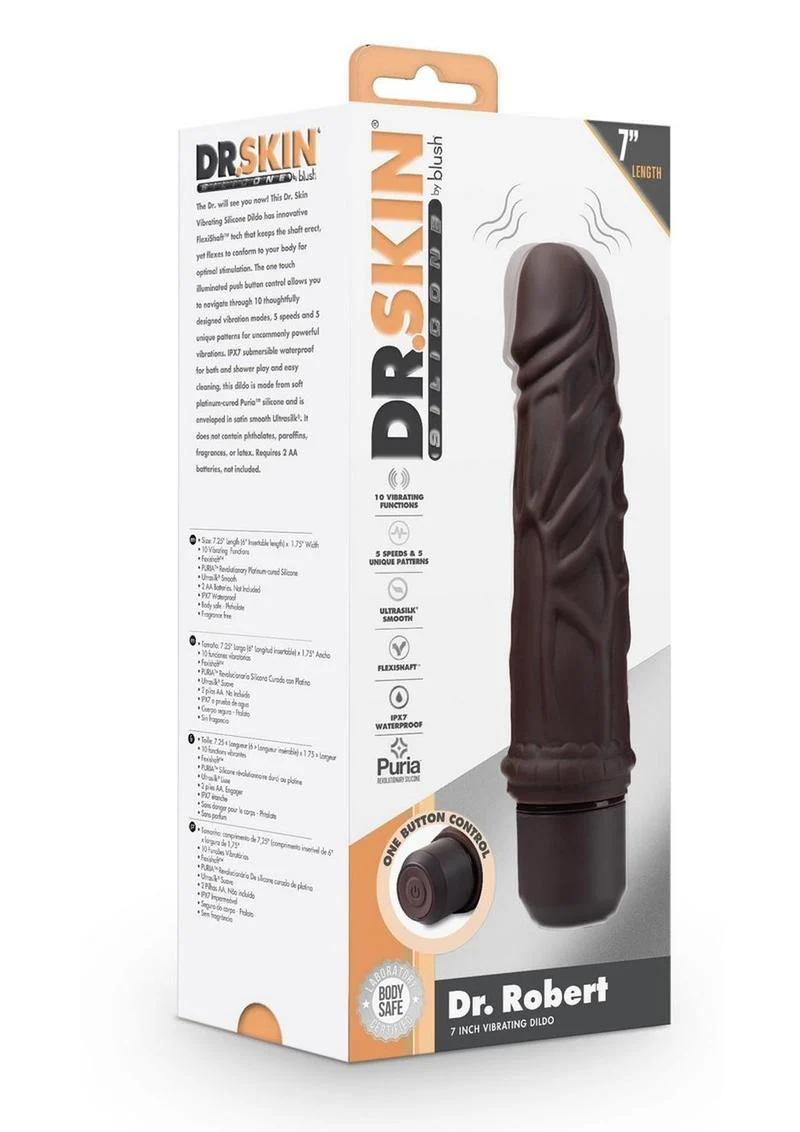 Dr. Skin Silicone Dr. Robert Vibrating Dildo - Image 7