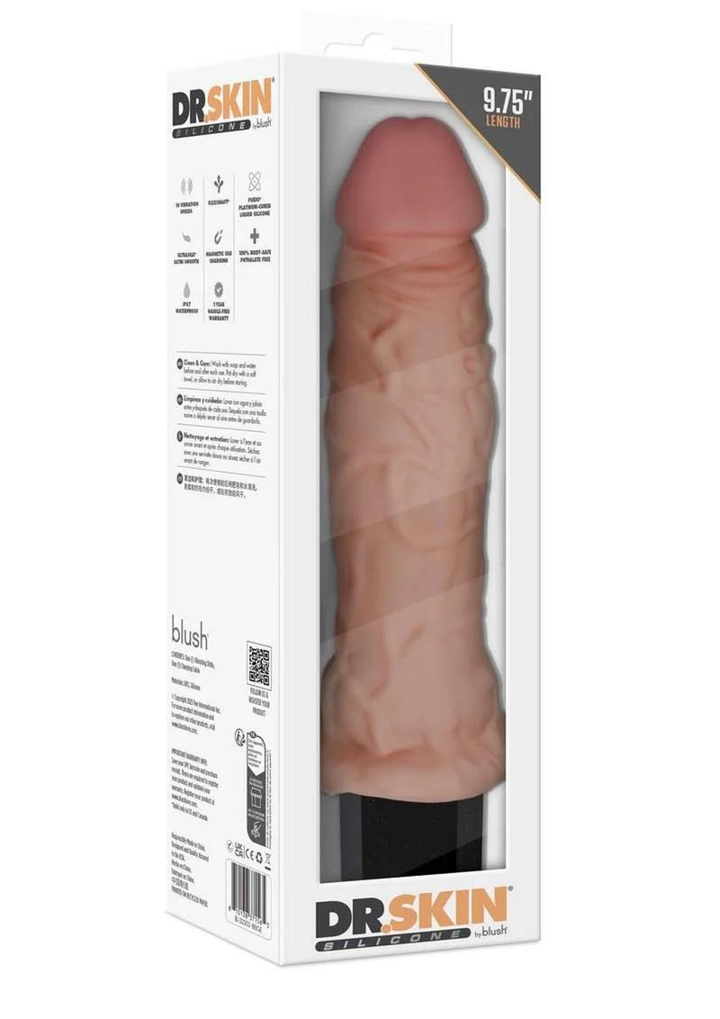 Dr. Skin Silicone Vibrating Dildo - Image 4
