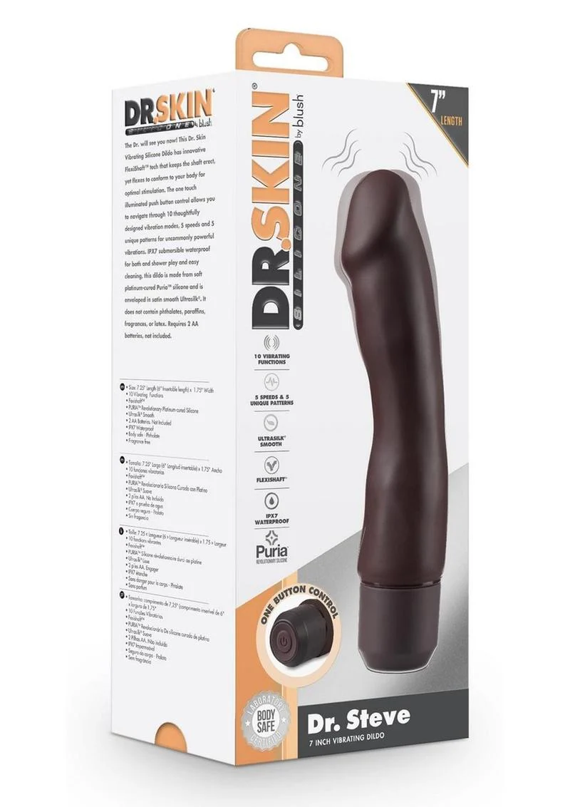 Dr. Steve Vibrating Chocolate Real Feel Toy Dildo - Image 7
