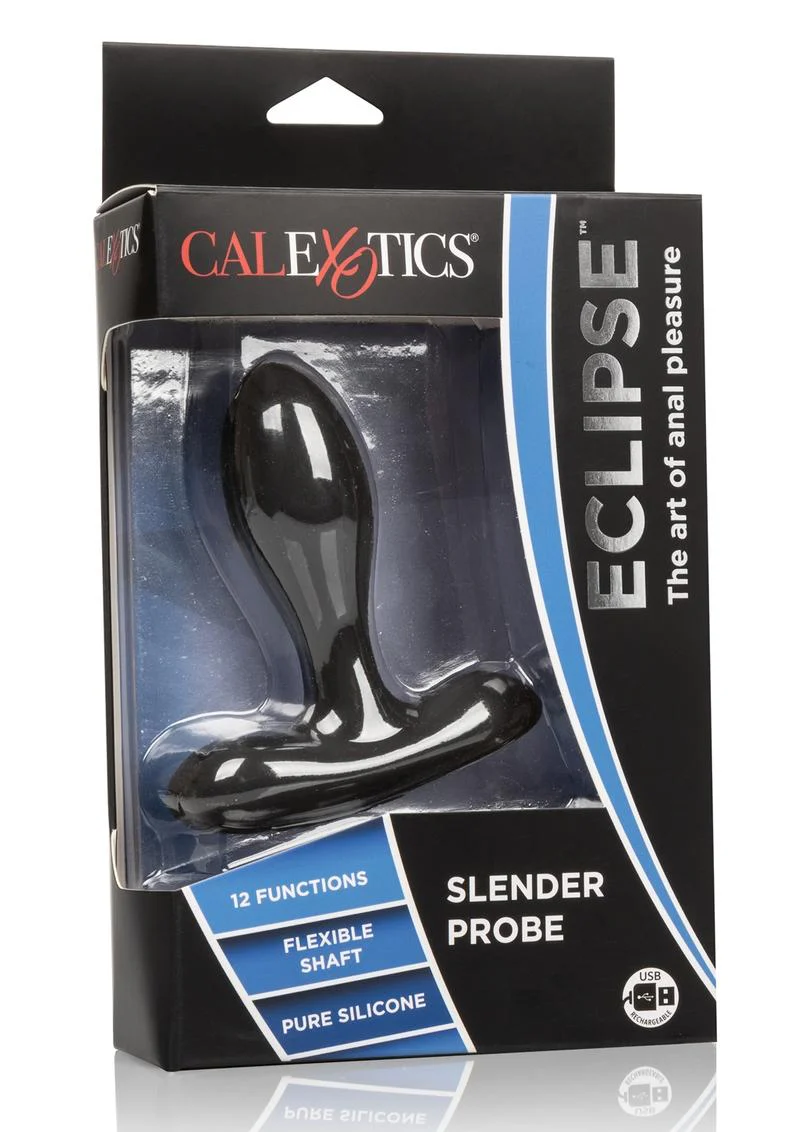 Eclipse Slender Probe Flexible Silicone Anal Plug - Image 4