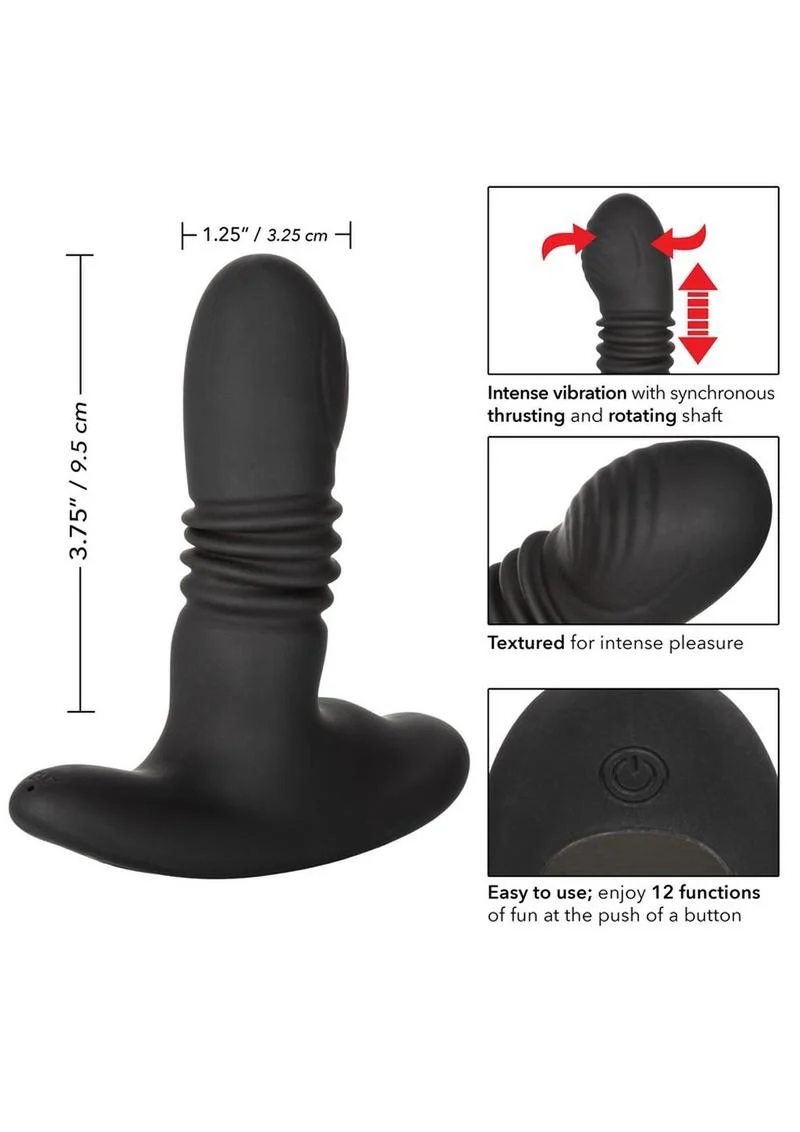 Eclipse Thrusting Rotator Probe Silicone Vibrating Butt Plug - Image 3