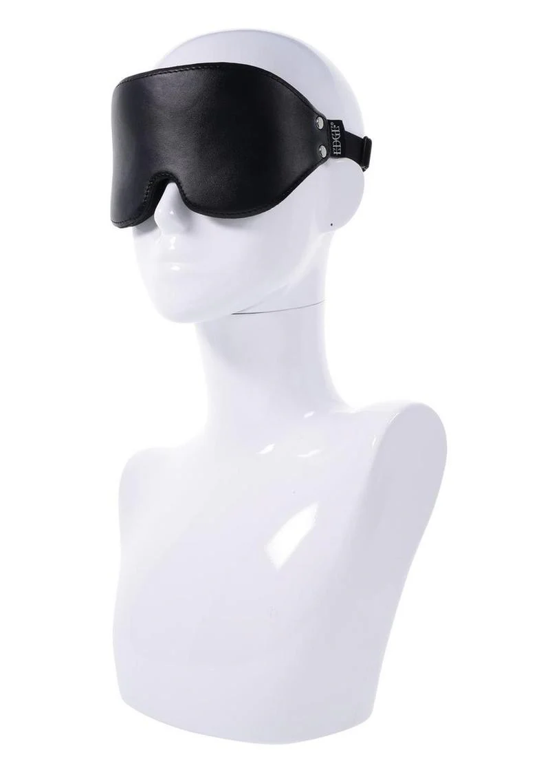 EDGE Lights Out Blindfold Soft Black Leather Design for Sensory Play - Image 3
