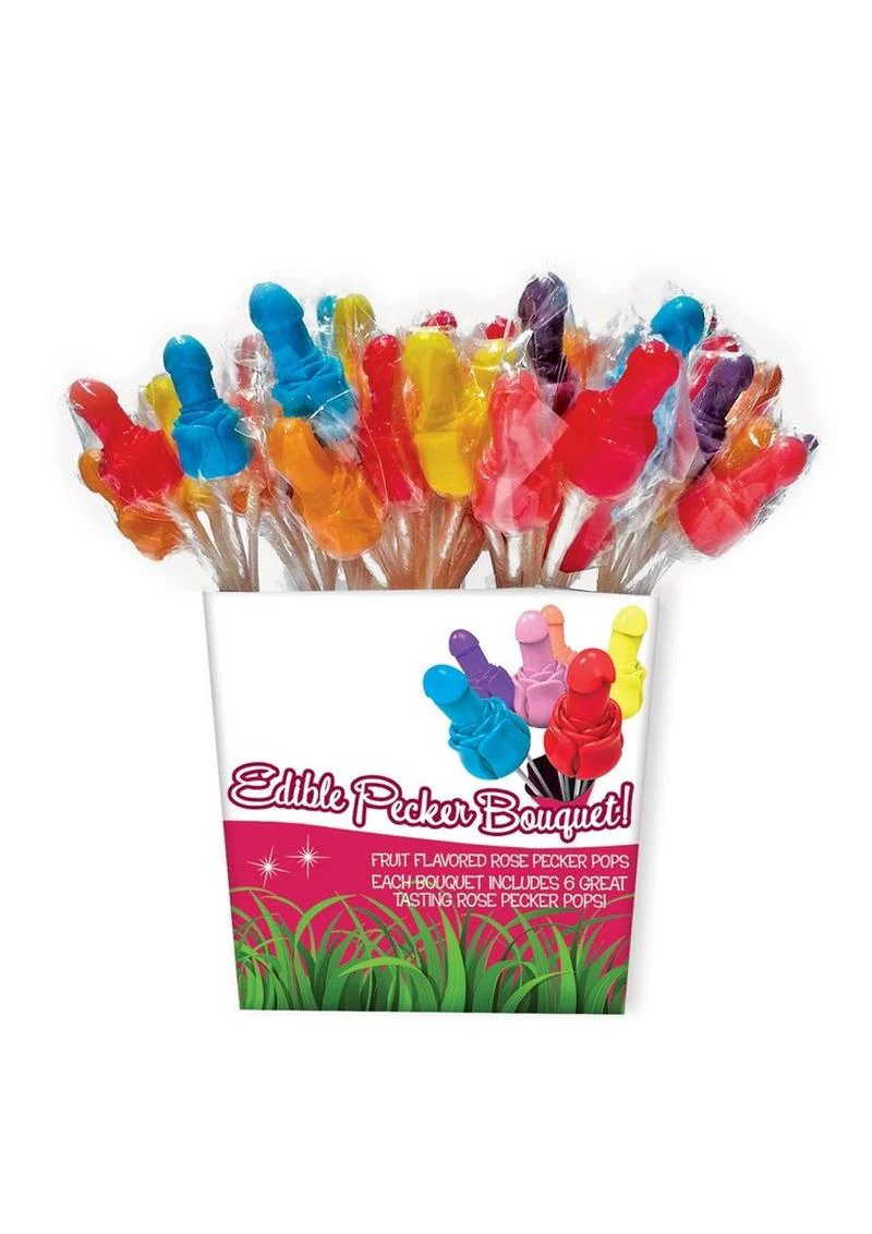 Edible Pecker Bouquet 6 Rose Pecker Pops - Image 2