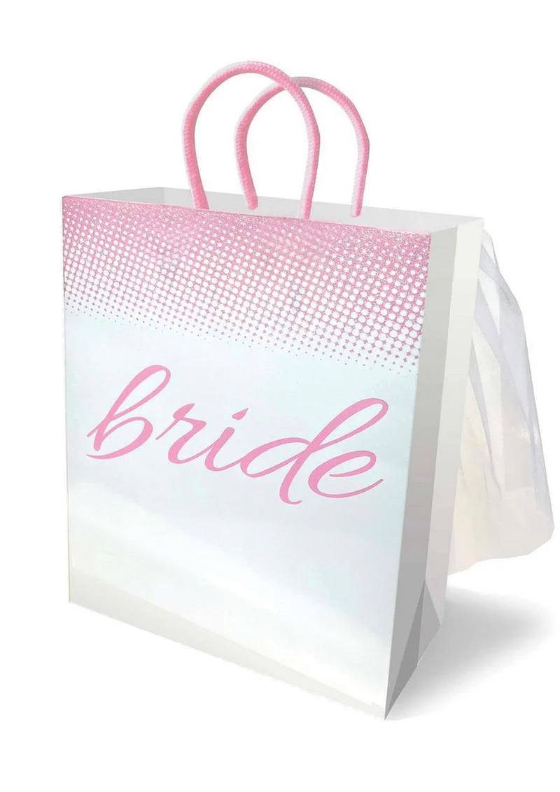 Elegant Bride Veil Gift Bag in White And Pink for Bachelorette Parties - Image 2