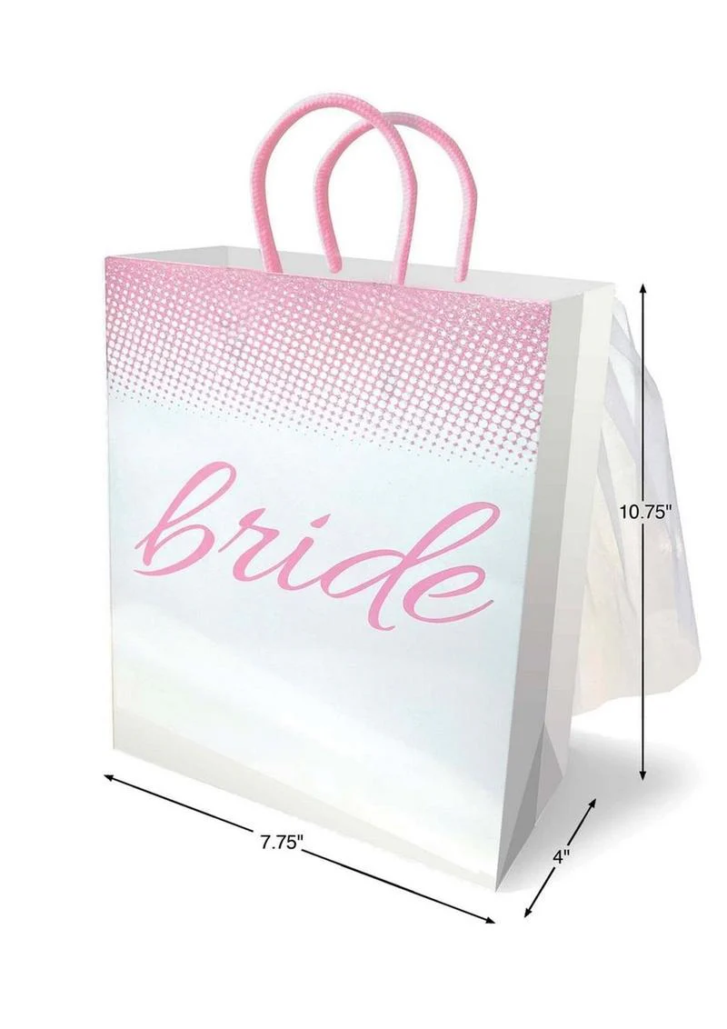 Elegant Bride Veil Gift Bag in White And Pink for Bachelorette Parties - Image 3