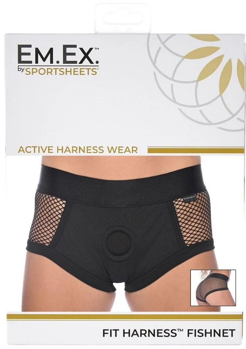 EM.EX. Fit Harness Fishnet Sexy Mesh Strap-On - Image 8