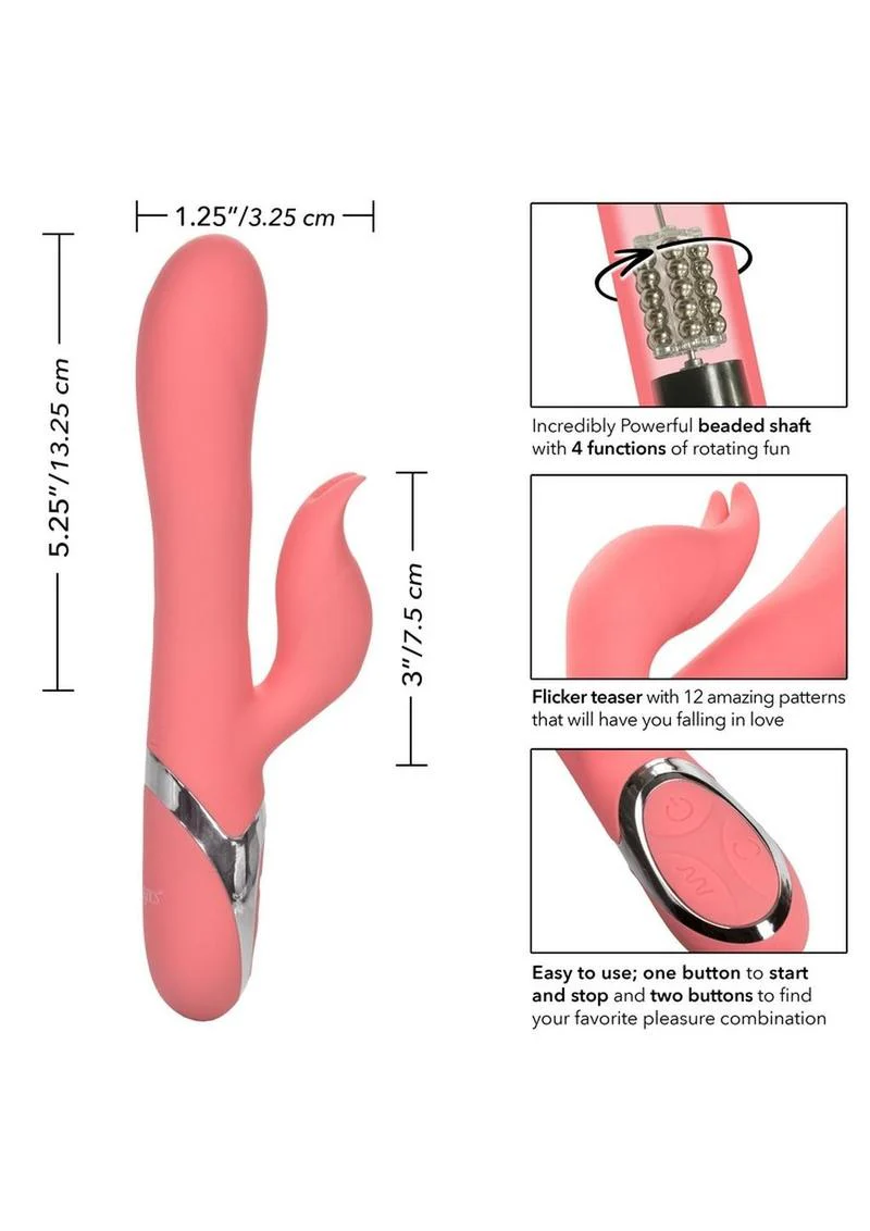 CalExotics Enchanted Tickler Silicone Rabbit Vibrator - Image 3