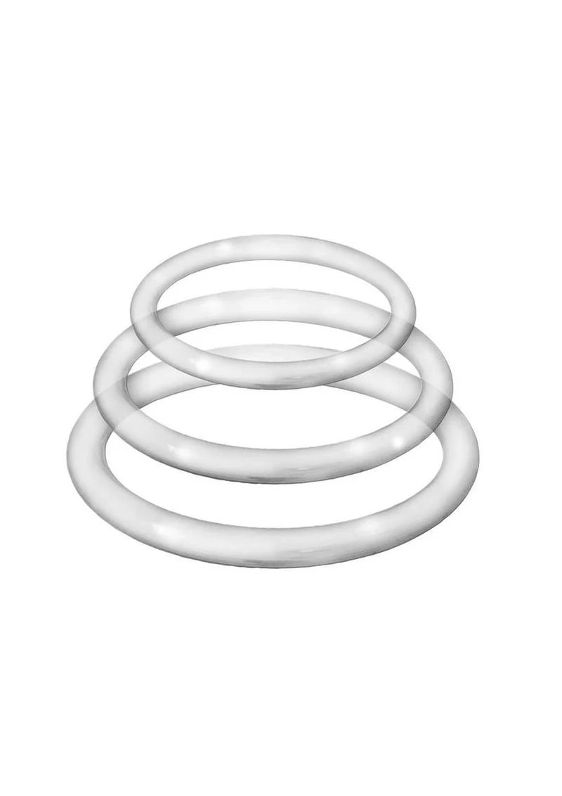 Enhancer Clear Silicone Cock Rings Set - Image 2
