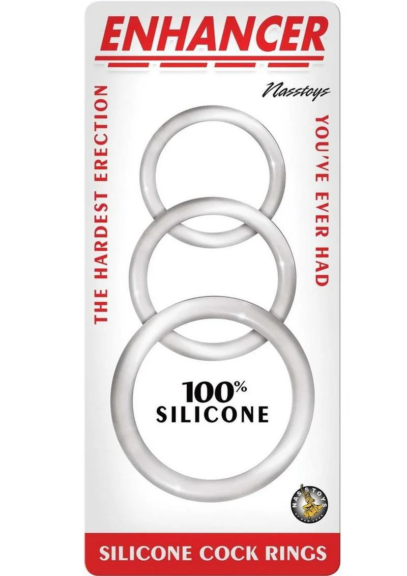 Enhancer Clear Silicone Cock Rings Set - Image 3