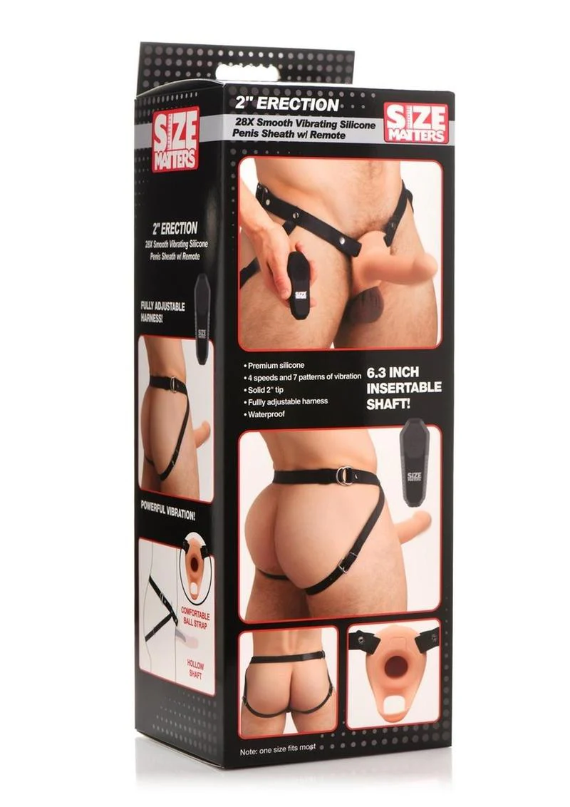 Erection Smooth Vibrating Silicone Penis Sheath With Remote - Image 7
