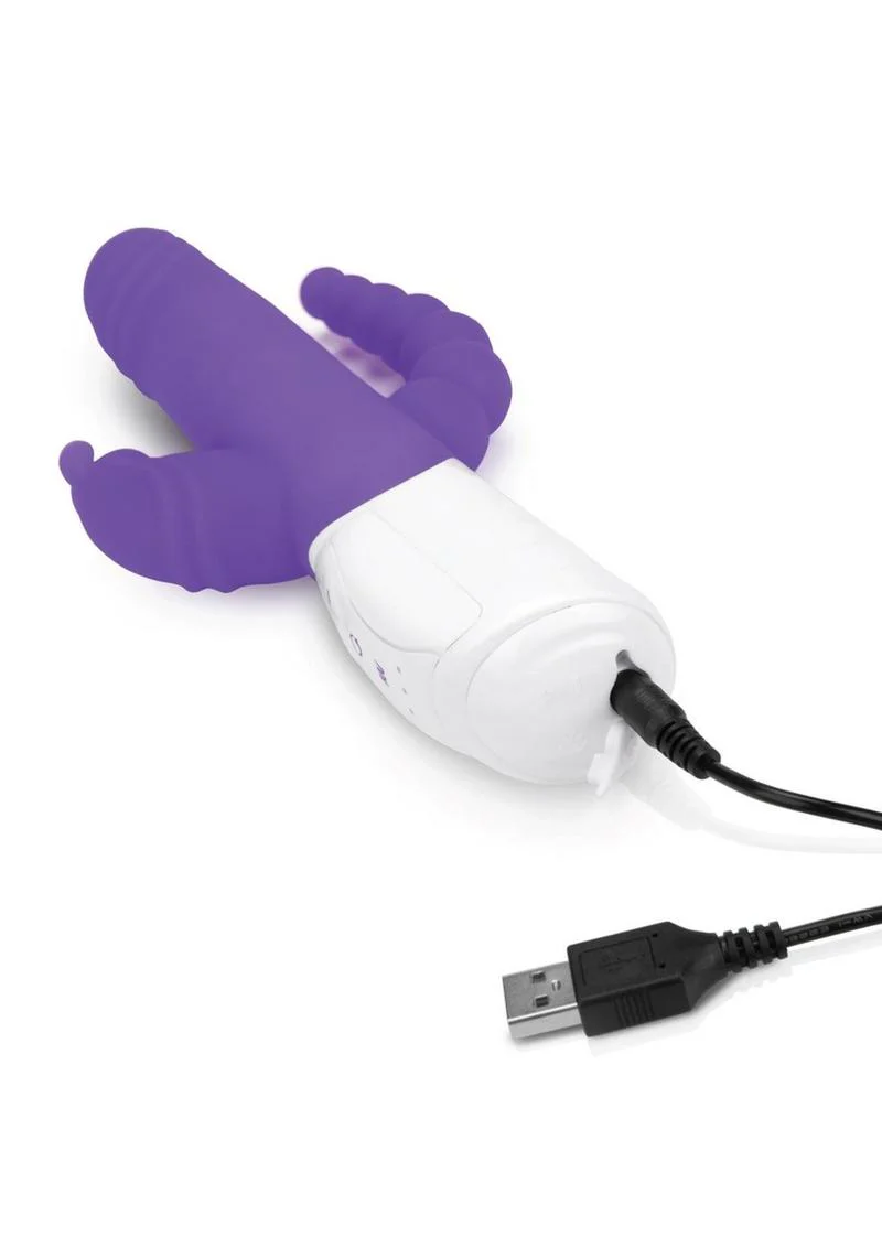Essentials Double Rechargeable Penetration Rabbit Vibrate - Image 3