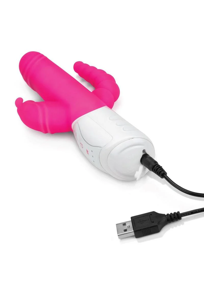 Essentials Double Rechargeable Penetration Rabbit Vibrate - Image 6
