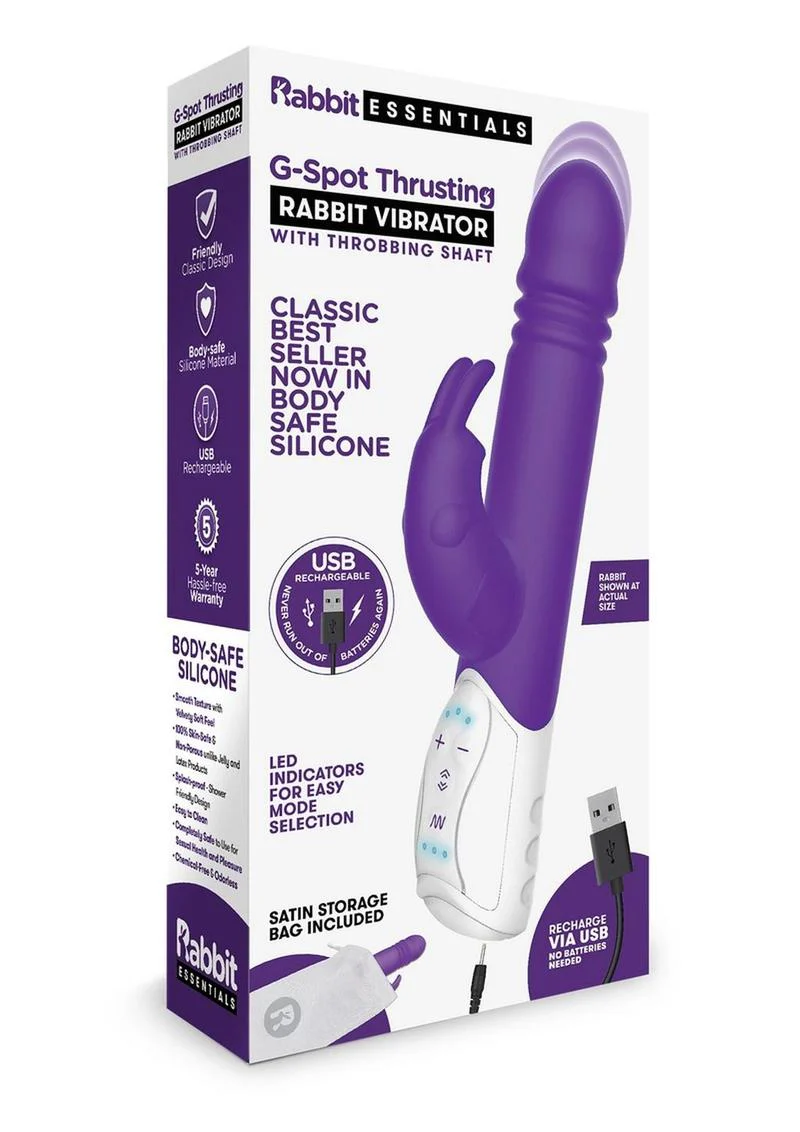 Essentials Recharge G-Spot Thrusting Rabbit Vibrator - Image 4