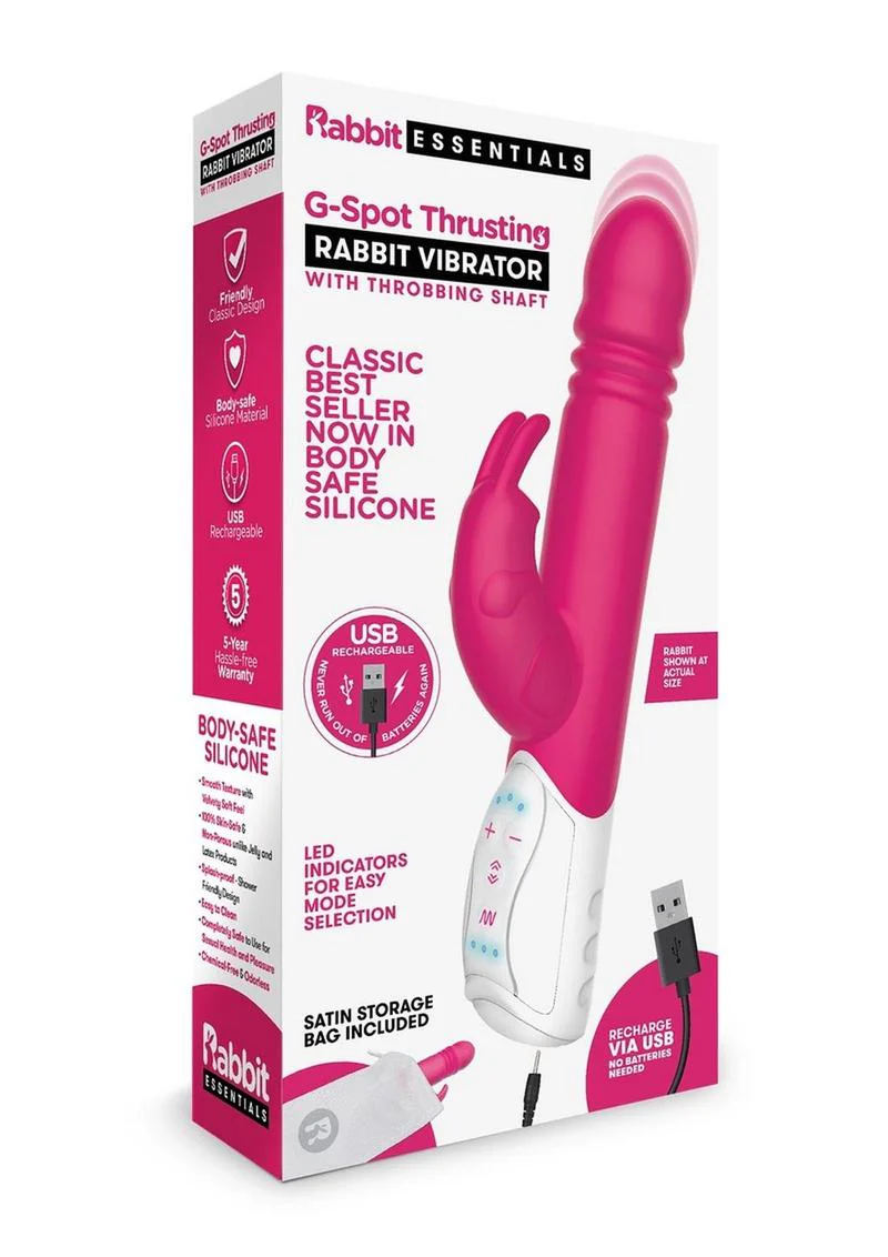 Essentials Recharge G-Spot Thrusting Rabbit Vibrator - Image 8