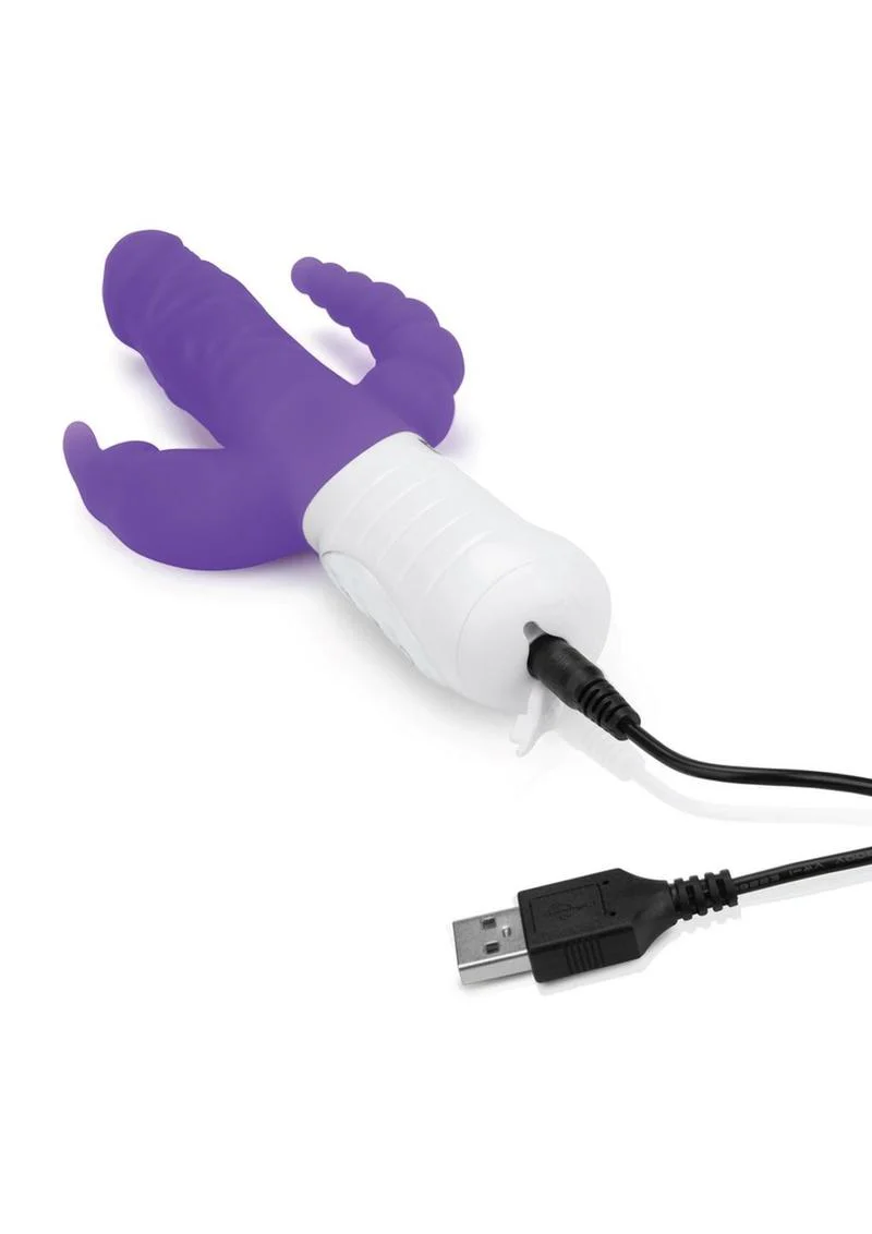 Essentials Slim Realistic Double Rotating Rabbit Vibrator - Image 3