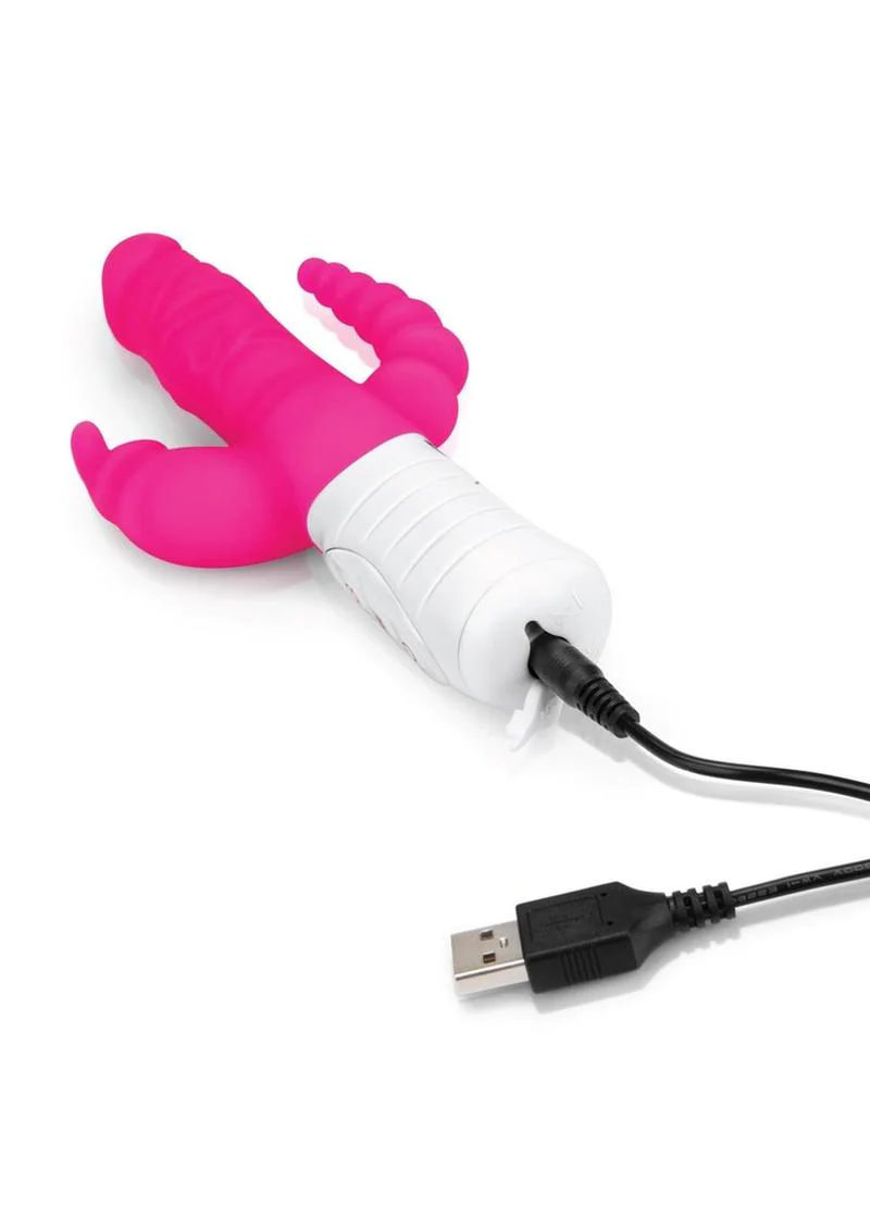 Essentials Slim Realistic Double Rotating Rabbit Vibrator - Image 6