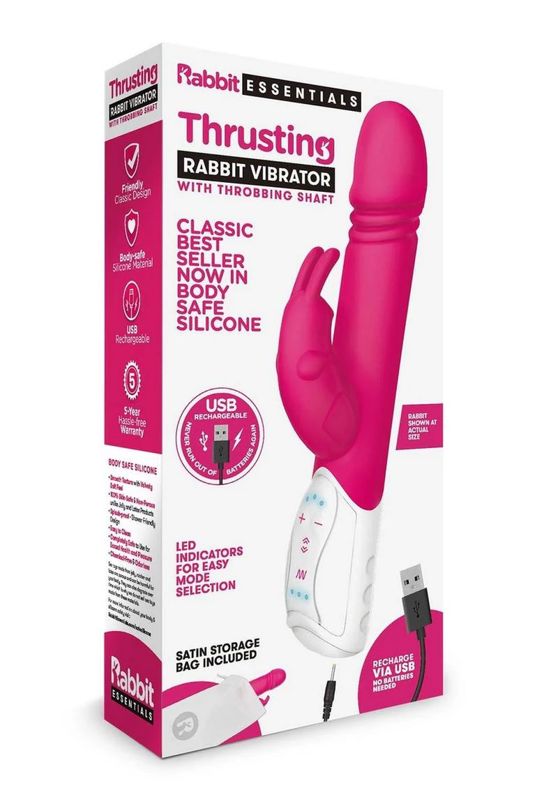 Essentials Thrusting Rabbit Vibrator - Image 8